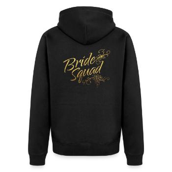 Team Bride Bachelorette Party, Bridal Design - Unisex Premium Organic Zip Hoodie - black - Back - Nico (187cm)