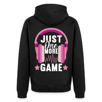 Gamer Girl Gaming - Unisex Premium Bio Zip Hoodie - Schwarz - Hinten - Nico (187cm)