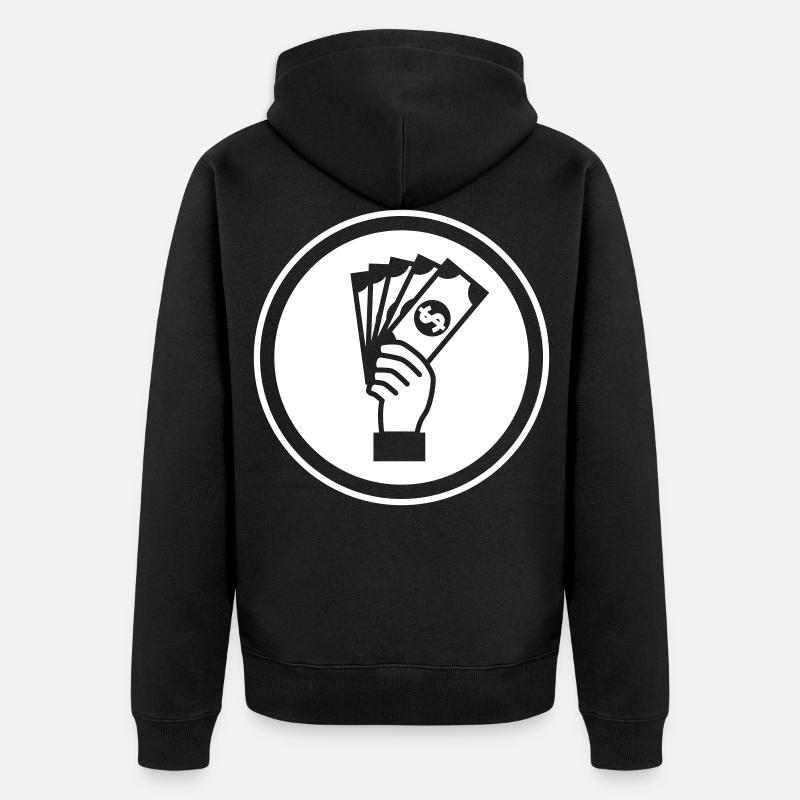 Monnaie Monnaie Silhouette - Veste à capuche bio Premium Unisexe - noir