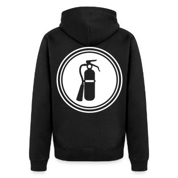 Symbole d’extincteur - Veste à capuche bio Premium Unisexe - noir - Dos - Nico (187cm)