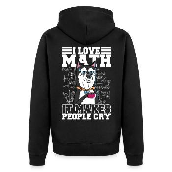 Professeur de mathématiques - Veste à capuche bio Premium Unisexe - noir - Dos - Nico (187cm)