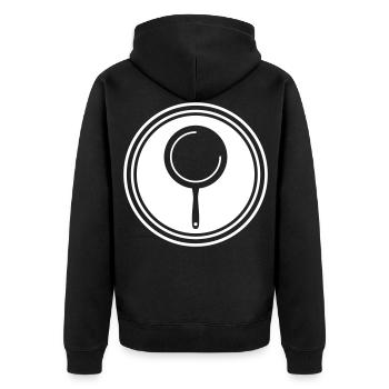 Cuisine pan - Veste à capuche bio Premium Unisexe - noir - Dos - Nico (187cm)