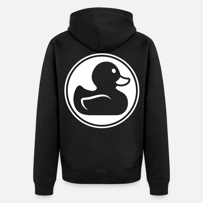Icône de canard - Veste à capuche bio Premium Unisexe - noir