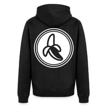 Icône banane - Veste à capuche bio Premium Unisexe - noir - Dos - Nico (187cm)