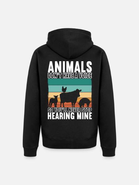 Vegan Vegetarians - Unisex Premium Organic Zip Hoodie - black
