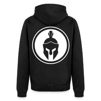 Casque Spartan - Veste à capuche bio Premium Unisexe - noir - Dos - Nico (187cm)