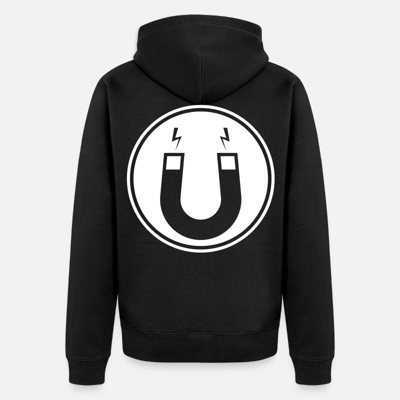 Aimant en fer à cheval - Veste à capuche bio Premium Unisexe - noir