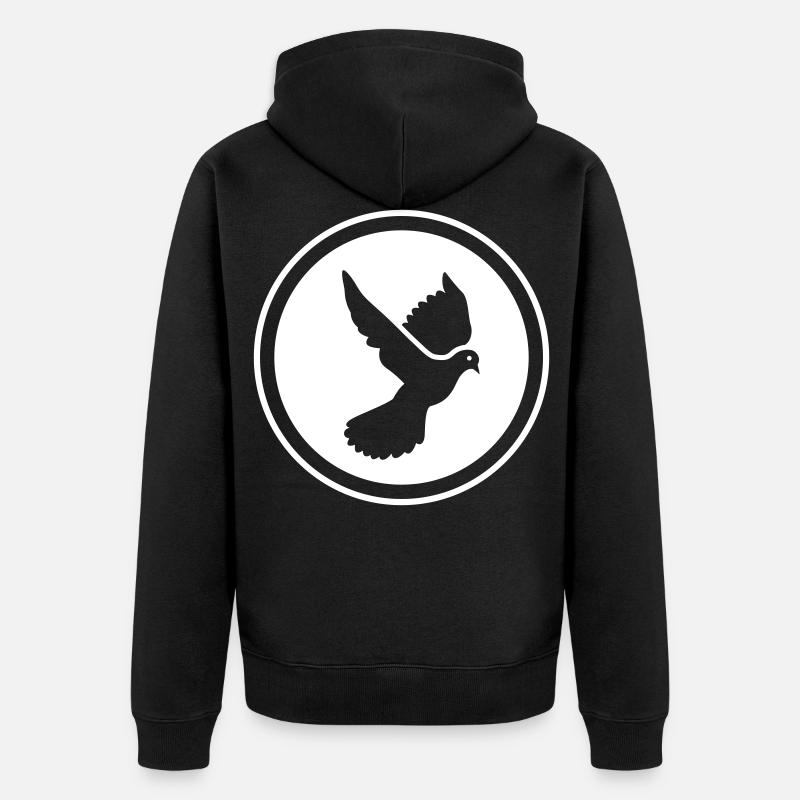 Symbole de la colombe - Veste à capuche bio Premium Unisexe - noir
