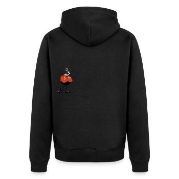 Moustache moustaches - Veste à capuche bio Premium Unisexe - noir - Dos - Nico (187cm)