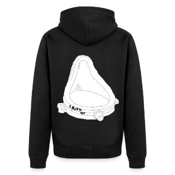 The Fountain by R. Mutt 1917 - Unisex Premium Organic Zip Hoodie - black - Back - Nico (187cm)