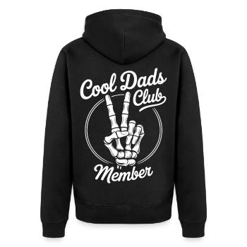 Cool Dads Club Skeleton Hand Design - Veste à capuche bio Premium Unisexe - noir - Dos - Nico (187cm)