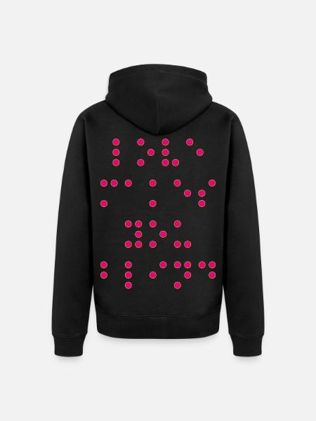 Love_makes_you-- - Unisex Premium Bio Zip Hoodie - Schwarz