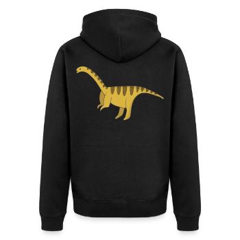 Dinosaur herbivores - Unisex Premium Organic Zip Hoodie - black - Back - Nico (187cm)
