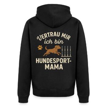 Dog Sport Mom Agility Dog Shirt Cadeau - Veste à capuche bio Premium Unisexe - noir - Dos - Nico (187cm)
