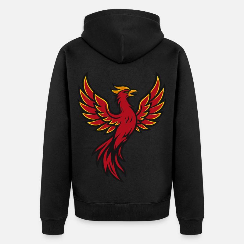 Phénix - Oiseau de feu - Veste à capuche bio Premium Unisexe - noir