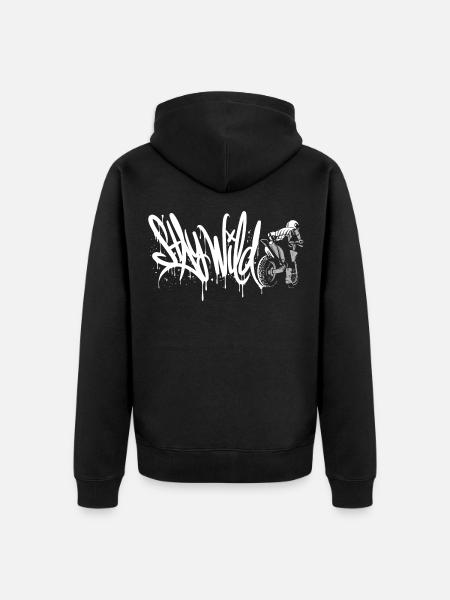 Stay Wild - Unisex Premium Bio Zip Hoodie - Schwarz