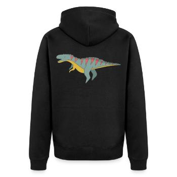 Dinosaure Dino - Veste à capuche bio Premium Unisexe - noir - Dos - Nico (187cm)
