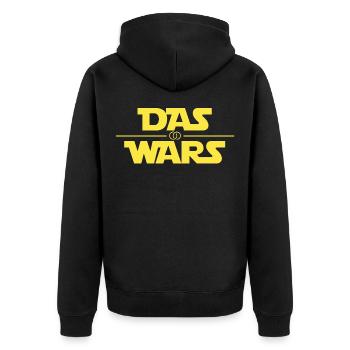 Das Wars Game Over Junggeselle Geschenk Star - Unisex Premium Bio Zip Hoodie - Schwarz - Hinten - Nico (187cm)