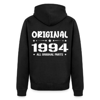 Né en 1994, Cadeau Anniversaire 1994 Original 1994 - Veste à capuche bio Premium Unisexe - noir - Dos - Nico (187cm)