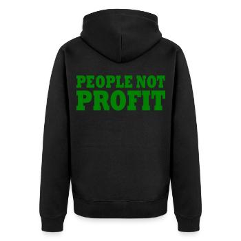 People not profit - Veste à capuche bio Premium Unisexe - noir - Dos - Nico (187cm)