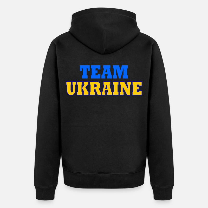 Team ukraine - Veste à capuche bio Premium Unisexe - noir