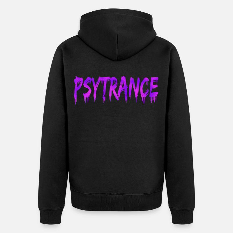 Psytrance Goa Trance - Veste à capuche bio Premium Unisexe - noir