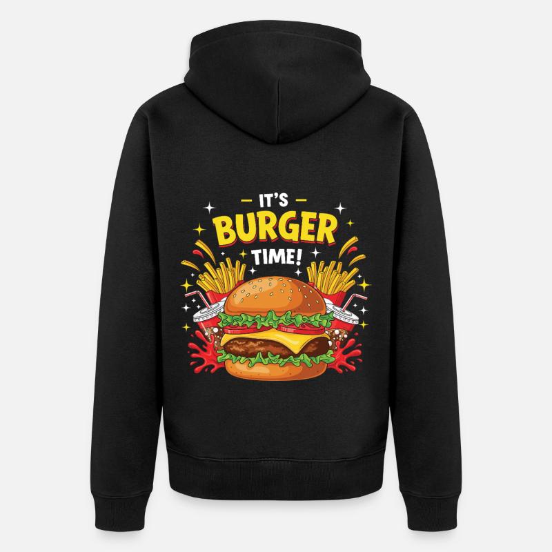 Burgers de Hambourg - Veste à capuche bio Premium Unisexe - noir