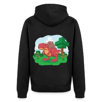 Voxelsaurus Rex - Veste à capuche bio Premium Unisexe - noir - Dos - Nico (187cm)