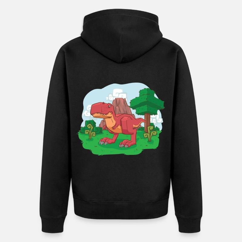 Voxelsaurus Rex - Veste à capuche bio Premium Unisexe - noir