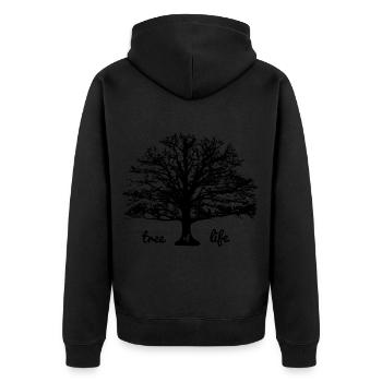 Tree of life - tree of life - Unisex Premium Organic Zip Hoodie - black - Back - Nico (187cm)