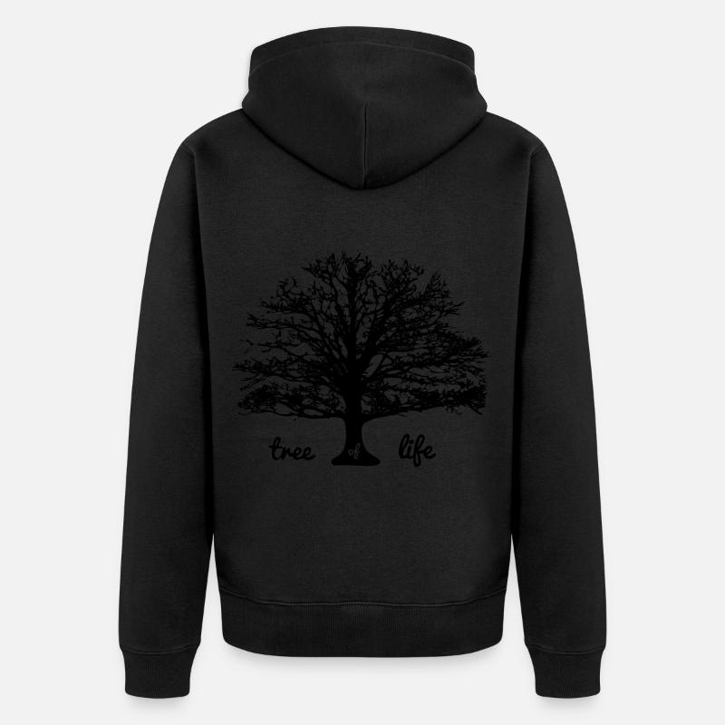 Arbre de vie - arbre de vie - Veste à capuche bio Premium Unisexe - noir