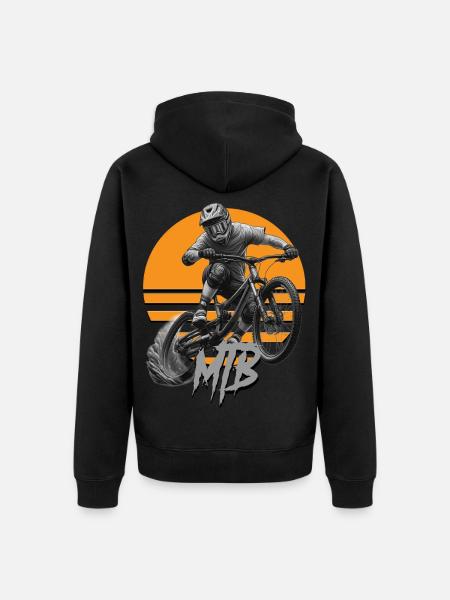 Vélo VTT - Veste à capuche bio Premium Unisexe - noir
