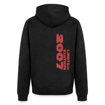 Limited Edition 2007 – 18th Birthday 2025 - Unisex Premium Organic Zip Hoodie - black - Back - Nico (187cm)