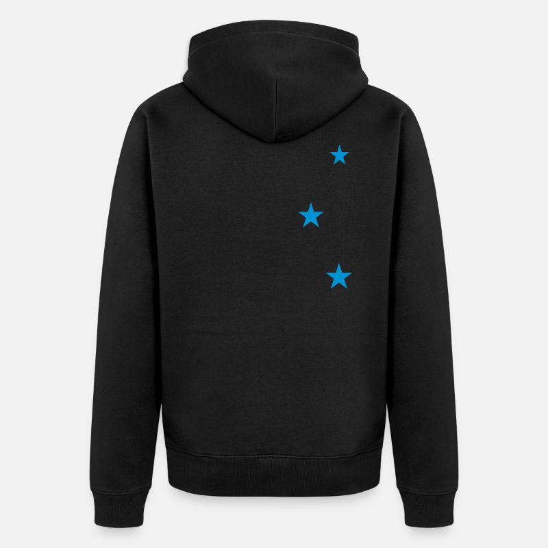 Sterne - Unisex Premium Bio Zip Hoodie - Schwarz