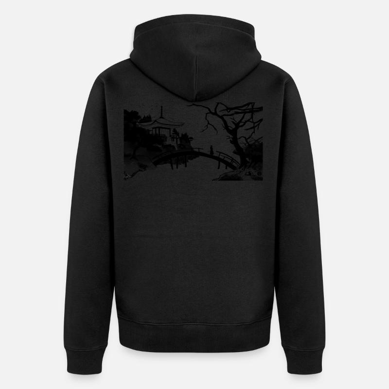 La rivière Exon - Veste à capuche bio Premium Unisexe - noir