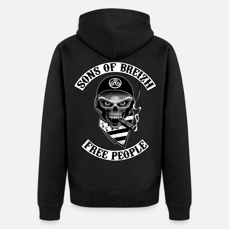 bretagne_15 - Veste à capuche bio Premium Unisexe - noir