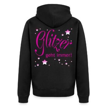 Glitter fonctionne toujours - Veste à capuche bio Premium Unisexe - noir - Dos - Nico (187cm)