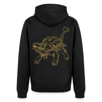 Ankylosaurus - Unisex Premium Organic Zip Hoodie - black - Back - Nico (187cm)