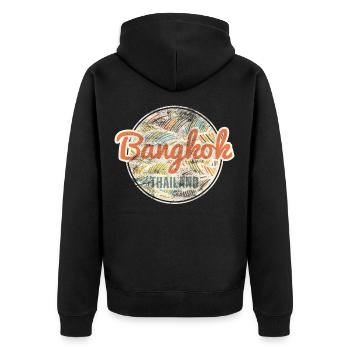Bangkok - Veste à capuche bio Premium Unisexe - noir - Dos - Nico (187cm)