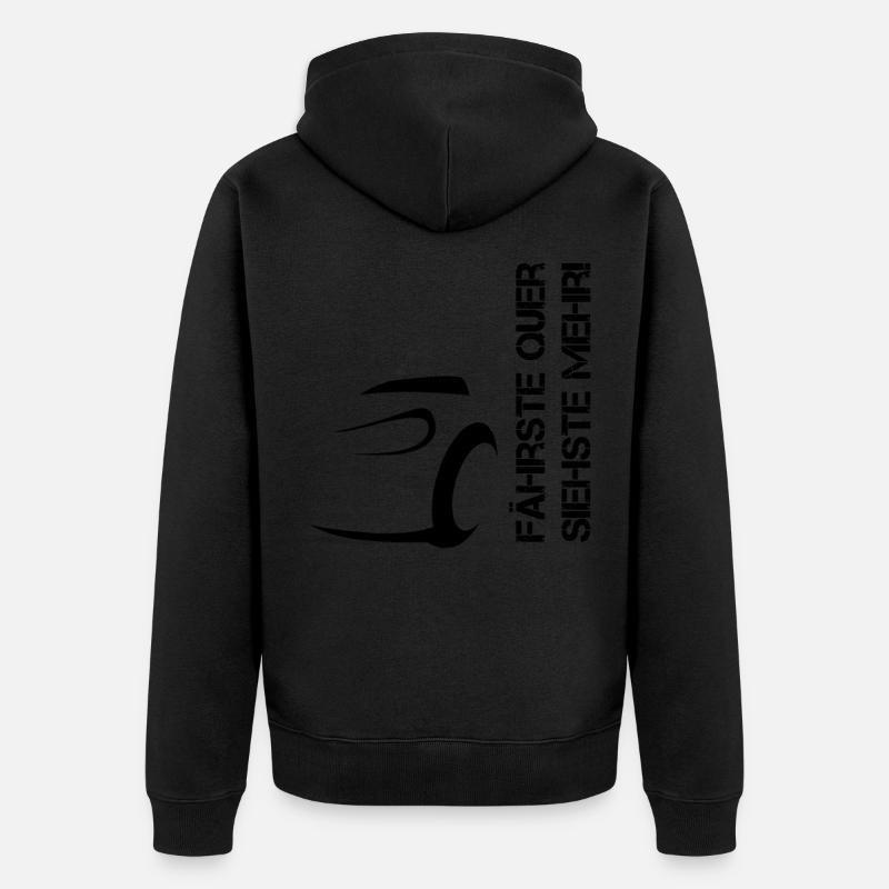 Traversier, voir plus noir - Veste à capuche bio Premium Unisexe - noir