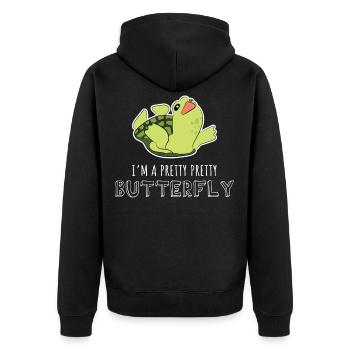 Cute Funny Turtle Sea Turtles Gift Turtle Lover - Unisex Premium Organic Zip Hoodie - black - Back - Nico (187cm)