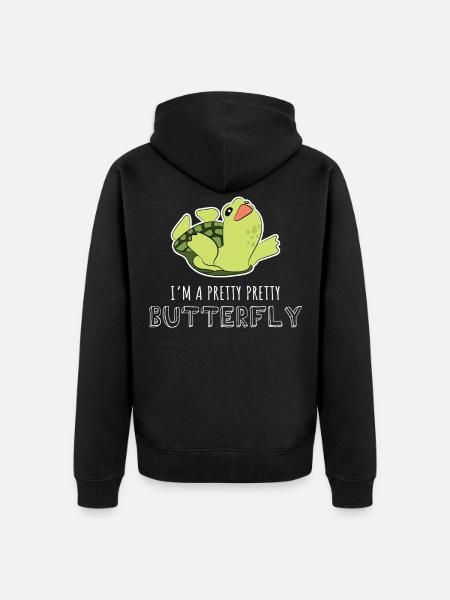 Leuke grappige schildpad zeeschildpadden Gift Turtle minnaar - Premium økologisk unisex-hættejakke - sort