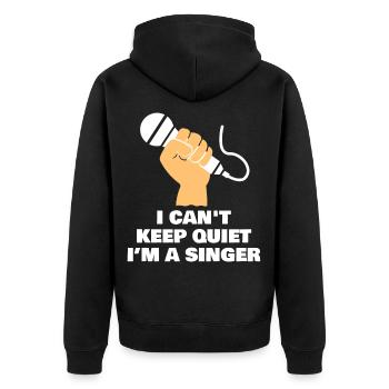 Je suis un chanteur, un chanteur - Veste à capuche bio Premium Unisexe - noir - Dos - Nico (187cm)