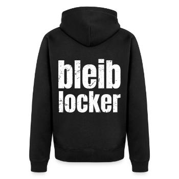 Stay relaxed relax cool saying gift - Unisex Premium Organic Zip Hoodie - black - Back - Nico (187cm)