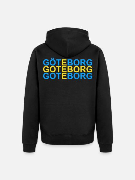 GÖTEBORG - Unisex Premium Bio Zip Hoodie - Schwarz