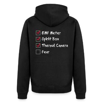 Ghosthunting ghost ghost haunts paranormal - Unisex Premium Organic Zip Hoodie - black - Back - Nico (187cm)