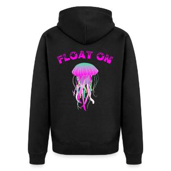 Float On Jellyfish Medusa Meduse Nettle Jellyfish Sea - Unisex Premium Organic Zip Hoodie - black - Back - Nico (187cm)