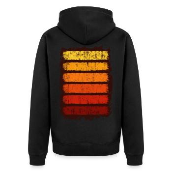 Trendy Abstract Design Pattern Geometric Gift - Unisex Premium Organic Zip Hoodie - black - Back - Nico (187cm)