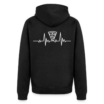 Pizza Heartbeat Life Cadeau de fabricant de pizzas - Veste à capuche bio Premium Unisexe - noir - Dos - Nico (187cm)