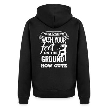 poledance pole pole pole dance girl gift - Unisex Premium Organic Zip Hoodie - black - Back - Nico (187cm)